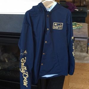 Men’s SALTY CREW Snap Up Hooded Rain Jacket